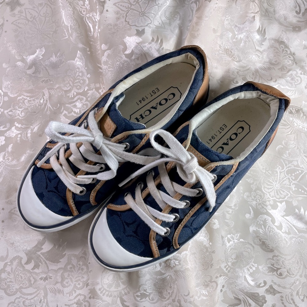 Coach Signature Barrett Sneakers Navy/Tan